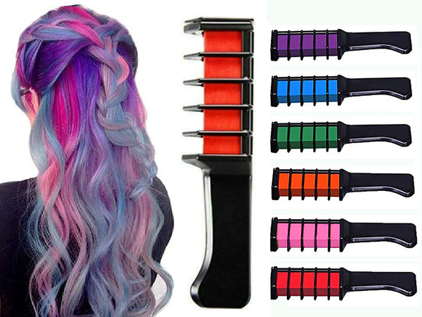 Crayon de teinture lavable pour cheveux 10pcs
