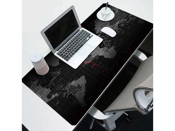 Large office world map mousepad 80x30
