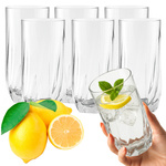 Komplet 6 szt szklanki do napojów zimnych proste wysokie do drinków 340 ml