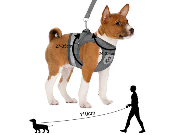 Tirantes pressureless arnés de paseo para perro gato conejo suave fuerte reflector s