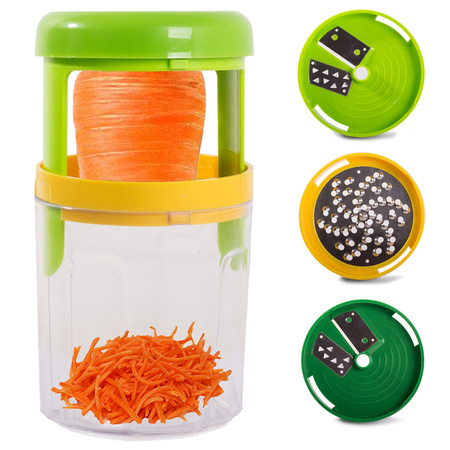 Spiral slicer vegetable grater sharpener