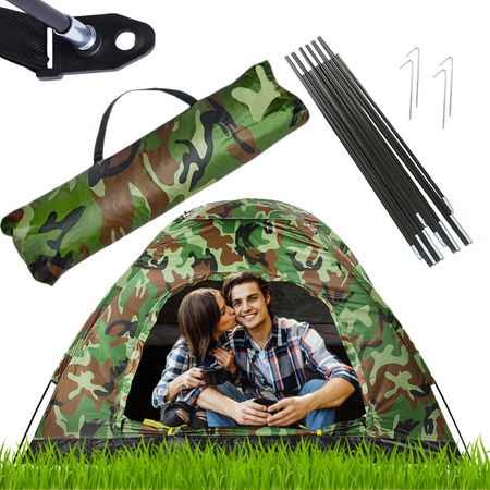Tienda de campaña moro para 2 personas con mosquitera y bolsa