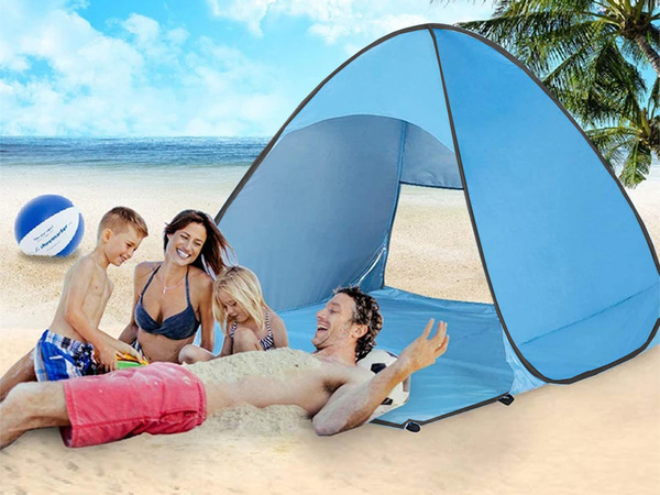 Пляжная палатка самоскладывающаяся уф защитная сумка семейный комплект