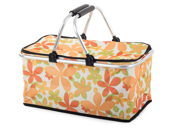 Thermal folding picnic basket insulating shopping basket