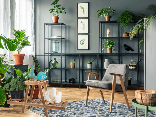 Flowerbed stand wooden flower pot two-storey shelf