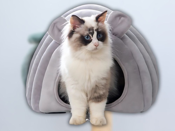 Lit en peluche cocon pour chien chat oreiller doux literie fluffy