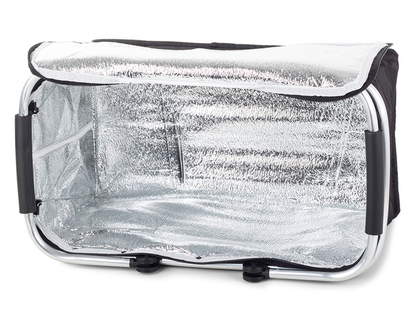 Thermofaltbarer picknickkorb isolierender einkaufskorb