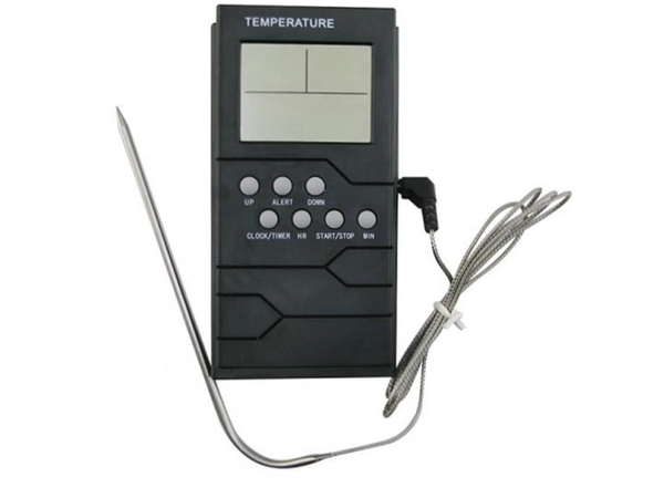 Küchenthermometer sonde lcd-uhr für fleisch