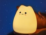 Led nočné svetlo pre deti rgb cat touch silikón