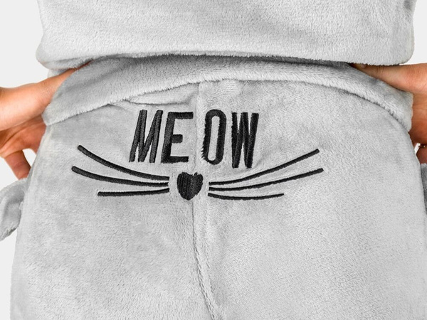 Pyjama deux pièces avec capuche pour femmes, doux et pelucheux, short m