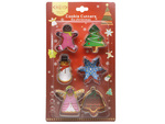 Baking tray 6 pieces christmas gingerbread men set steel