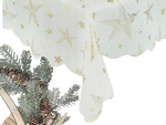 christmas tablecloth christmas white stars snowflakes 140x220cm