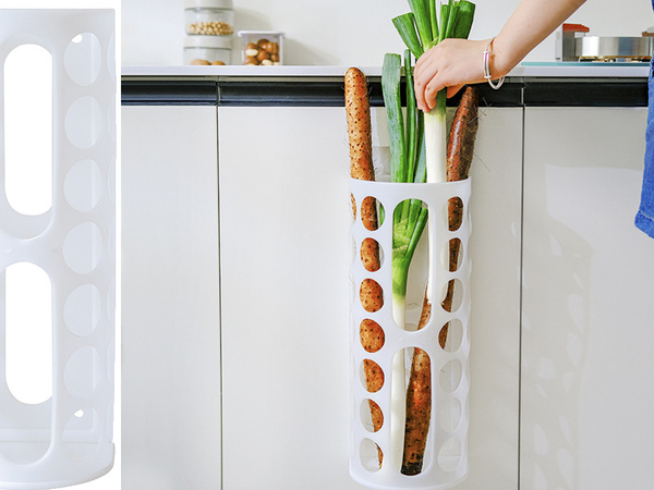 Organisateur de sacs plastiques universel blanc pour sacs plastiques