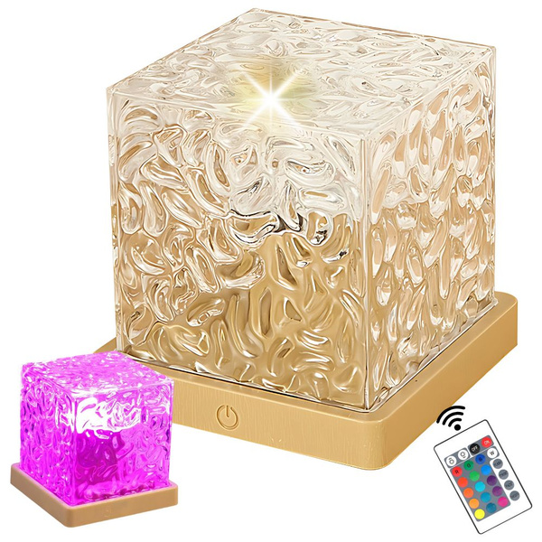 Rgb krištáľové svetlo s diaľkovým ovládaním usb atmosférické dekoratívne nočné kocky
