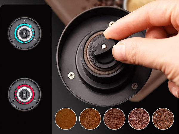 Mlýnek na zrnkovou kávu ořechy byliny silný elektrický usb espresso
