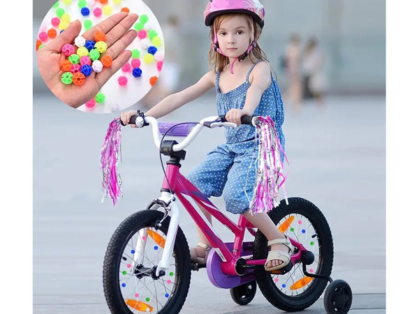 Krāsu bumbiņas dekoratīvie velosipēdu krelles 36gab