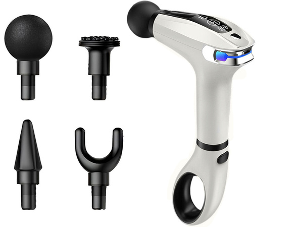 Pistolet de massage du dos masseur de jambes pistolet de massage puissant 4 embouts
