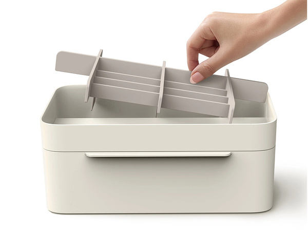 Organizador de cosméticos con cajón y espejo