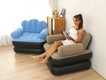 2in1 inflatable sofa armchair reclining bed with backrest armrests daybed