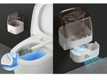 Brosse de toilette en silicone pour la salle de bain avec distributeur de liquide