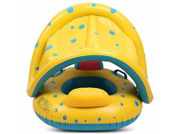 Juguete de natación hinchable con rueda y toldo con asiento