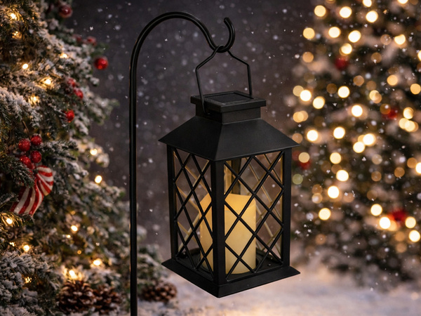 DEKORATÍV LED-ES LÁMPÁS ELEKTROMOS GYERTYÁVAL SOLAR DECORATIVE