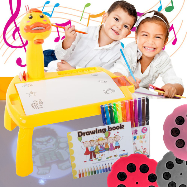 Retroproyector mesa de dibujo pizarra blanca rotuladores para niños rotuladores