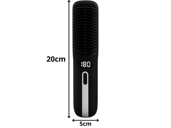 Electric ionic hair straightening brush with led temperature control