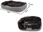 Hundebett weiches bequemes flauschiges plüschbett mit kissen