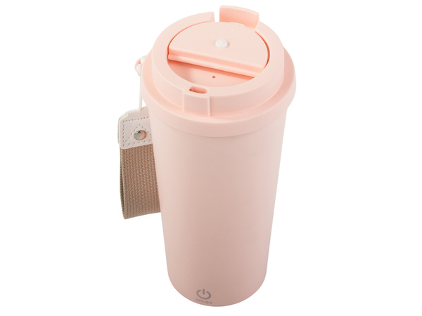 Termos din oțel cu capacitate de 350 ml, cu amestecare automată, pentru băuturi reci și calde, cu cordon usb