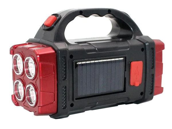 Torche solaire portable rechargeable led cob powerbank projecteur