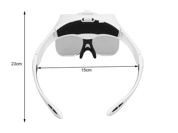 Naglavna lupa s 4 led diodami 3,5 precizna naglavna luč profesionalna