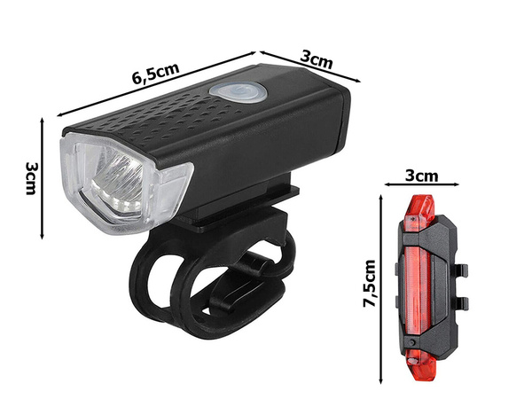 Led set zadnja prednja usb bike light