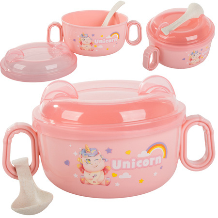 Feeding utensils set baby food bowl with handles spoon