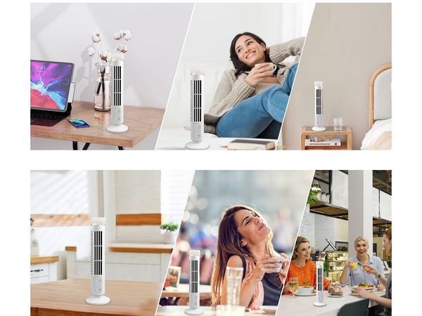 Column fan lamp desk fan standing bladeless fan blower