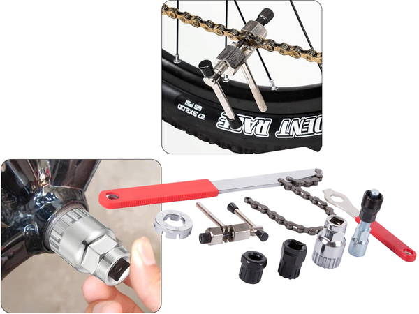 Kit d'outils pour bicyclette clé de chaîne de manivelle pignon libre