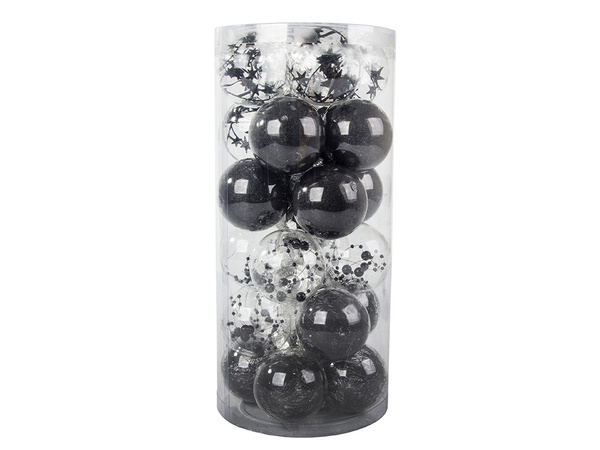 Bombes de choinka pour choin 6cm set de 24 vacances noires