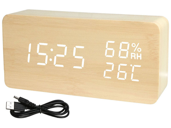 Despertador electrónico termómetro higrómetro usb
