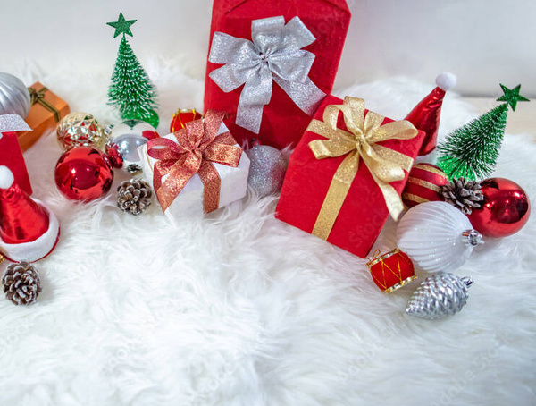 Tapis de sapin de noël blanc en fourrure 90 cm rond