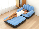 2en1 sofá inflable sillón cama reclinable con respaldo reposabrazos daybed