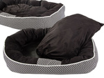 Hundebett weiches bequemes flauschiges plüschbett mit kissen