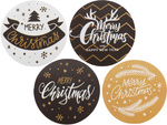 Pegatinas decorativas de navidad en rollo de 500 piezas feliz navidad