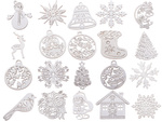 Koka ziemassvētku eglīšu rotājumi 20 gab. Piekariņi baubles ornamenti