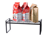 FÉM POLC EGYSZINTES KONYHAI SZERVEZŐ ÁLLVÁNY FEKETE A KONYHÁBA