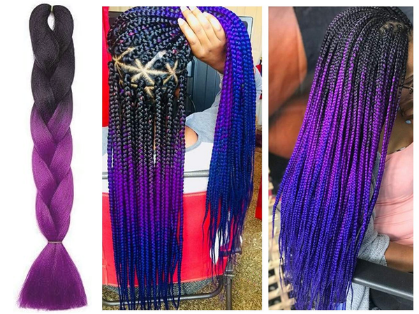 Cheveux synthétiques pour tresses ombrées