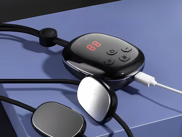 Elektrostimulátor krku masér usb 15 výkon 4 režimy ohřevu masáž krku ems