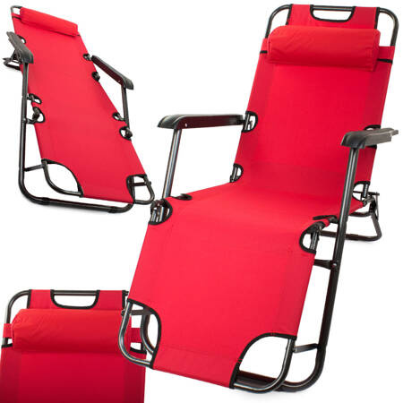 Chaise de plage pliante gravité zéro 2in1 chaise touristique