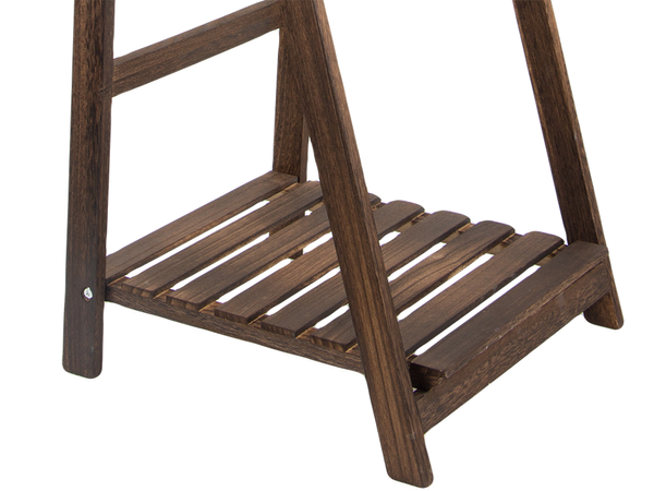 Kwietnik stojący drewniany na kwiaty drabinka trzy półki regał na rośliny