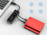 Rozbočovač usb 3.0 rozdeľovač portov 4 portový rozdeľovač adaptér adaptér