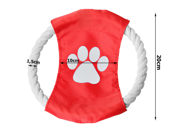 Juguete para perro chew tug rope frisbee disc
